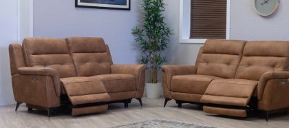 Pachino Fabric Electric 3+2 Seater – Brown