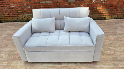 Morgan Fabric Sofa Bed - Silver