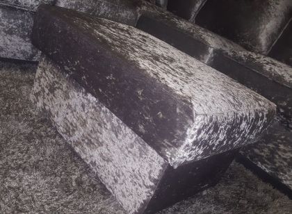 Cashmere Crushed Velvet Stool
