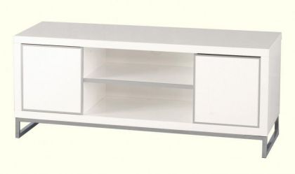 Charisma 2 Door Gloss Flat Screen TV Unit - White