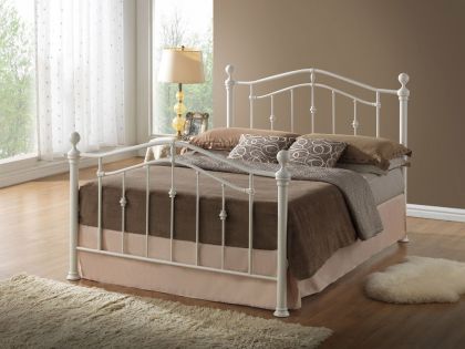 Elizabeth Metal Single Bed 3ft - Cream
