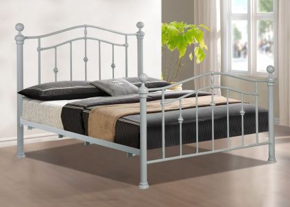 Elizabeth Metal Small Double Bed 4ft - Grey