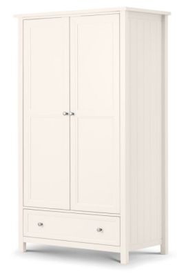 Maine 2 Door Combination Wardrobe 0.97m - Surf White