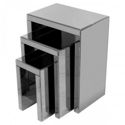 Mirrored Nest of Tables - Titanium