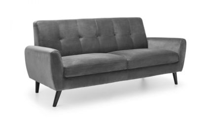 Monza 3 Seater Sofa - Grey Velvet
