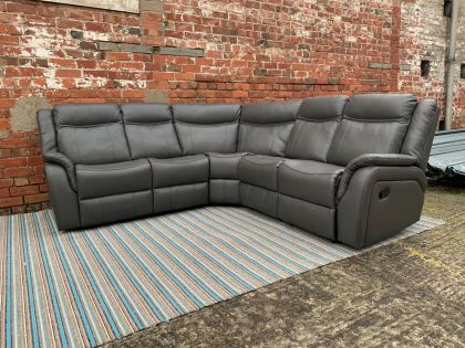 Ohio Leather Corner Sofa 2C2 - Grey
