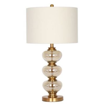 Alm Table Lamp - Cream and Gold Metal