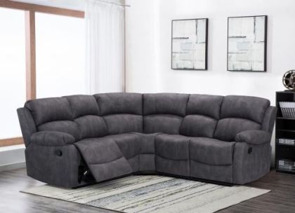 Alaska Fabric Recliner Corner 2c2 Sofa - Grey