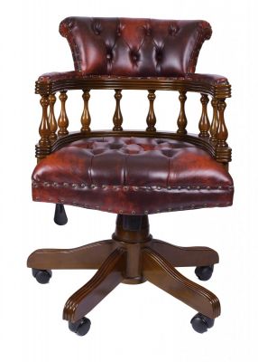 Captains Chair Oxford Blood Red