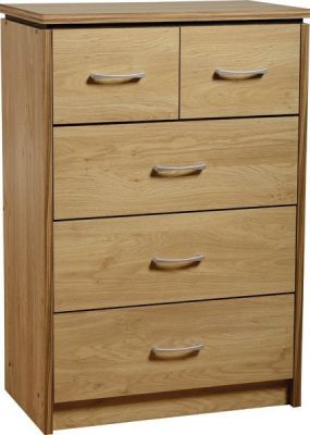 Charles 3+2 Drawer Chest - Oak