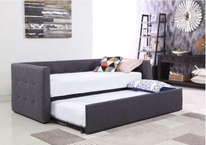 Congo Day Bed Linen Fabric - Grey