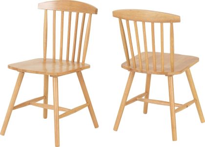 Emery Dining Chair (2 per Box) - Natural Oak Effect
