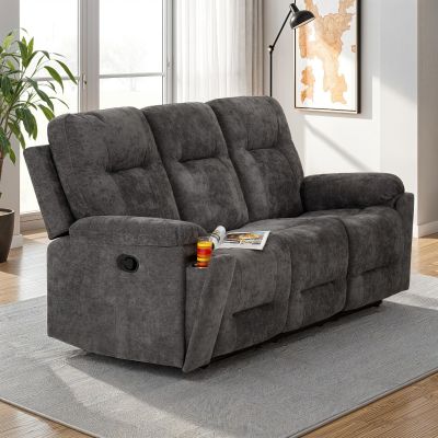 Guildford Fabric Recliner 3 Seater Sofa - Grey