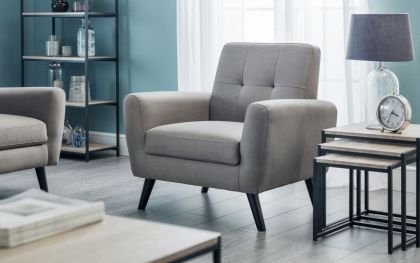 Monza Fabric Armchair - Grey