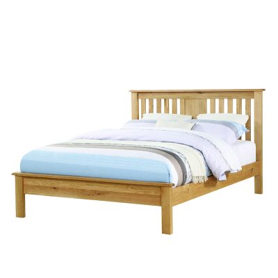 Newbridge King Size Bed 5ft Low Foot - Oak