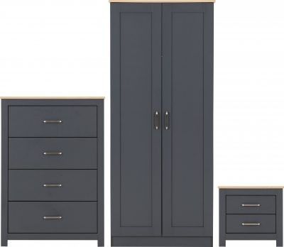 Portland Trio – Grey/Oak Effect