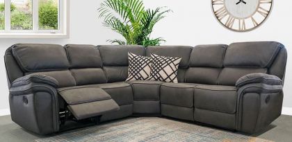 Preston Fabric Recliner Corner Sofa 2c2 - Slate