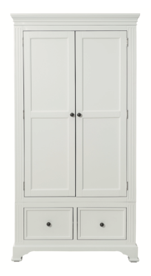 Sam - Wardrobe - 2 Door 2 Drawer - White