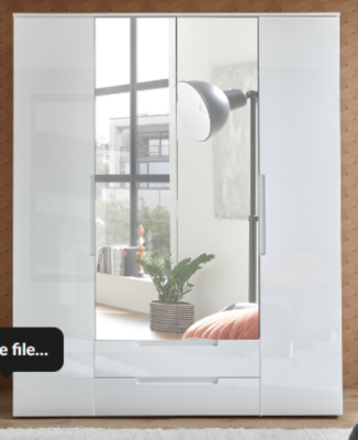 Spice Mirrored Wardrobe 4 Door 2 Drawer