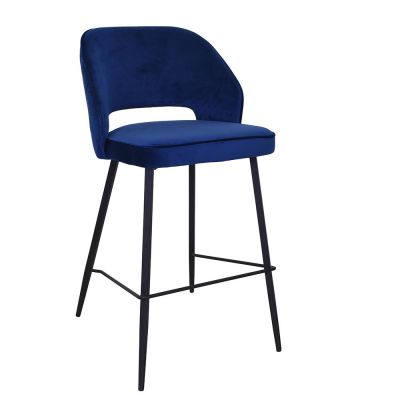 Sutton Medium Bar Stool - Navy Velvet