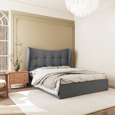 Verona Fabric Bed Grey