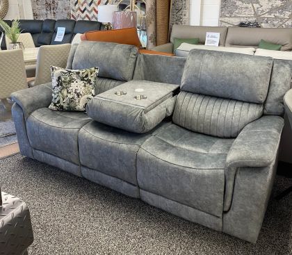 Washington Fabric Recliner 3 Seater Sofa - Dark Grey