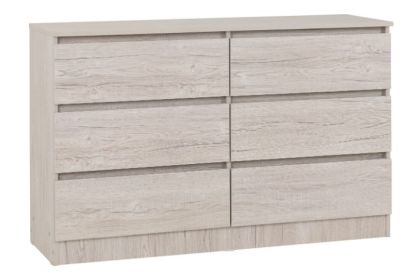 Malvern 6 Drawer Chest - Urban Snow