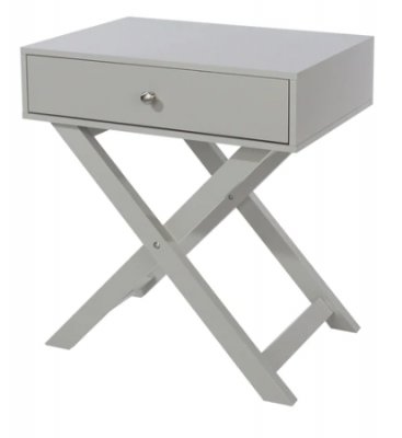 Black cross leg store bedside table