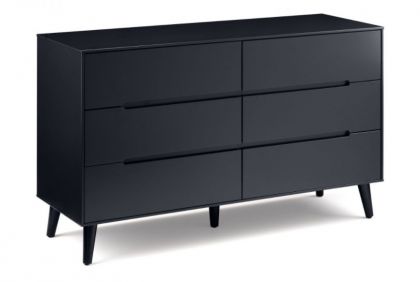 Alicia 6 Drawer Wide Chest - Anthracite