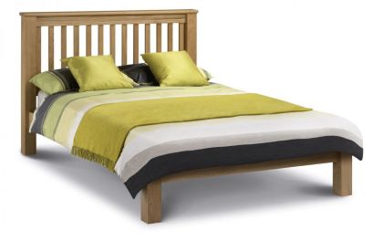 Amsterdam Oak Double Bed 135cm - Low Foot End