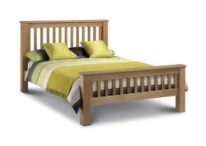 Amsterdam Oak Double Bed 135cm - High Foot End
