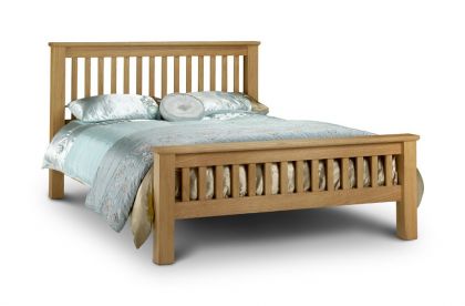 Amsterdam Oak King Size Bed 150cm - High Foot End