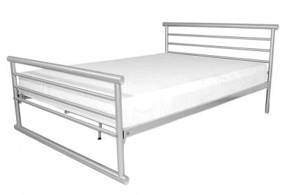 Bambi Metal Double Bed - Silver