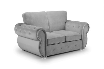 Belfast Fabric Fullback 2 Seater Sofa - Plush Grey