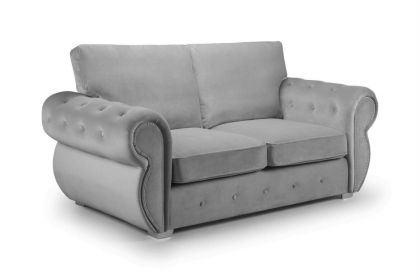 Belfast Fabric Fullback 3 Seater Sofa - Plush Grey