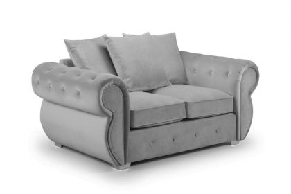 Belfast Fabric Scatterback 2 Seater Sofa - Plush Grey