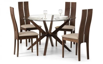 Chelsea Cayman Round Glass Dining Set
