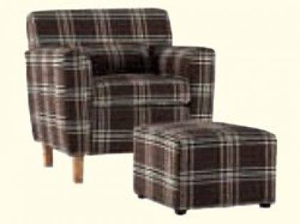 Carnaby Brown/Natural Check Accent Chair