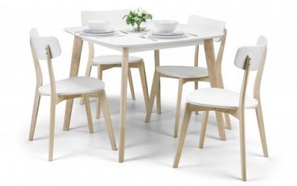 Casa White Dining Set - 4 Chairs