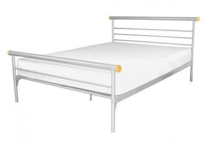 Celine Metal King Size Bed 5ft - Silver