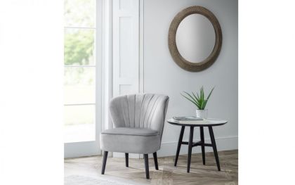 Coco Velvet Accent Chair - Grey