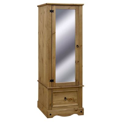 Corona Armoire Mirrored Door Wardrobe