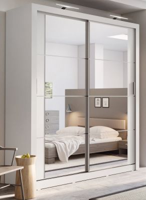Cuba 2 Door Sliding Wardrobe 1.8 - White Sliderobes