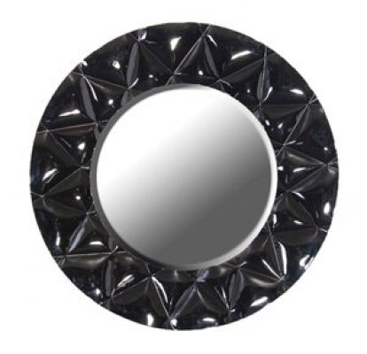 Round Black Modern Mirror