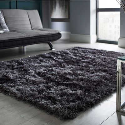 Daazle Shaggy Rug Charcoal - 80 x 150