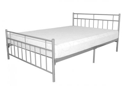 Davina Metal Small Double Bed 4ft - Silver
