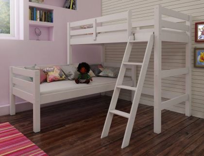 Eric Corner Bunk Bed - White