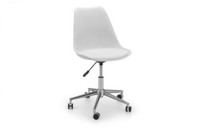 Erika Office Chair - White/Chrome
