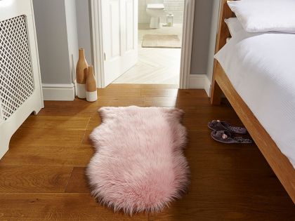 Faux Fur Sheep Skin Rug 80 x 150 - Pink
