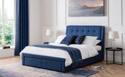Fullerton 4 Drawer Kingsize Bed 5ft - Blue